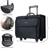 Alpine Swiss Mens Briefcase Hard Side Business Case Expandable